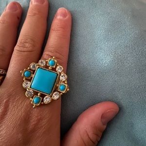 Blue Stone Stretchy Ring and Green Stone Stretchy Ring